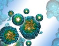 Illustration representing the Protein molecule Ã¢â¬â Hemocyanin Royalty Free Stock Photo